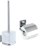 WENKO Vacuum-Loc WC-Set Mod. Quadro 2-teilig WC-Garnitur 9,5 x 37 cm