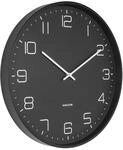 Karlsson KA5751BK Wanduhr Lofty - Eisen - matt schwarz - &Oslash;40 x T4,5 cm