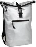 New Rebels - Mart New York Metallic Silber 21L Rucksack Rolltop Wasserabweisend -