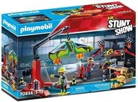 PLAYMOBIL Air Stuntshow 70834 Servicestation mit Kran, Spielzeug-Werkstatt f&uuml;r