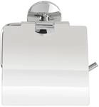 WENKO Toilettenpapierrollenhalter Cuba Gl&auml;nzend, WC-Rollenhalter, mit Deckel