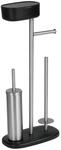 WENKO Stand WC-Garnitur mit Box Rivazza, mit integriertem Toilettenpapierhalter,