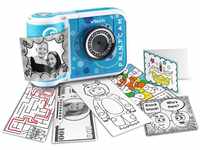 Vtech KidiZoom Print Cam blau – Sofortbild-Kinderkamera mit Druckfunktion,Selfie-