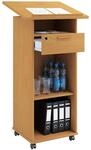 VCM Holz mobiles Rednerpult | Ma&szlig;e ca. H. 108 bis 120 cm x B. 60 cm x T. 50 cm 