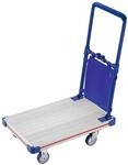 Aluminium Plattformwagen APW20-B, faltbar, blau, 200 kg Tragkraft, Kantenschutz,