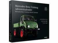 FRANZIS 55406 - Mercedes-Benz Unimog Adventskalender grün, Metall Modellbausatz im