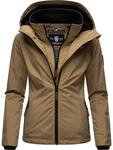 MARIKOO leicht gef&uuml;tterte Damen &Uuml;bergangsjacke kurze Sommerjacke mit kuscheligem