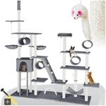tectake&reg; Kratzbaum XXL, Katzen Kratzbaum gro&szlig;, deckenhoch, inkl. Zubeh&ouml;r Katzen