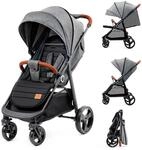 Kinderkraft GRANDE PLUS Kinderkraft buggy von Geburt bis 22 kg, Zusammenklappen mit