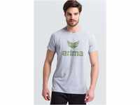 ERIMA Herren T-shirt Essential T-Shirt, hellgrau melange/twist of lime, M, 2081803