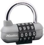 MASTER LOCK 1520EURD KOMBINATIONSVORH&Auml;NGESCHLOSS GRAUE FARBE 4 ZAHLEN