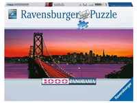 Ravensburger Puzzle 15104 - San Francisco, Oakland Bay Bridge bei Nacht - 1000...