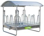 Kerbl Viereckraufe mit Palisaden- fre&szlig;g. 2x2 Standard komplett