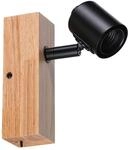 Paulmann 66770 Strahler Arvid 1-flammig max. 1x20 Watt Deckenleuchte Schwarz/Holz