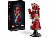 LEGO Marvel Iron Mans Nano Handschuh, Baubares Iron Man-Modell mit Infinity-Steinen