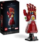 LEGO Marvel Iron Mans Nano Handschuh, Baubares Iron Man-Modell mit Infinity-Steinen