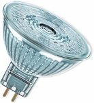 OSRAM MR16 LED Reflektorlampe mit GU5.3 Sockel, Warmweiss (2700K), Glas Spot, 8W,
