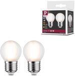 Paulmann 28639 LED Lampe Tropfen 2x5W Leuchtmittel Matt Birne Beleuchtung 2700K E27