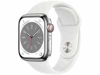 Apple Watch Series 8 (GPS + Cellular, 41mm) Smartwatch - Edelstahlgehäuse...