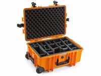 B&W Transportkoffer Outdoor - Typ 6000 Orange - mit variabler Facheinteilung -