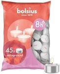 Bolsius D-light Teelichter - 45 St&uuml;ck - im Beutel - L&auml;nge Brenndauer 8...
