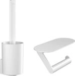 hansgrohe WallStoris - Toilettenset, Zubeh&ouml;r Set f&uuml;r die Toilette ohne bohren,