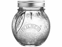 KILNER Marmeladenglas mit Deckel in Orangenform | 400 ml | Metall- Deckel | für