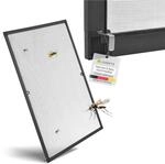 Juskys&reg; Fliegengitter Fenster Alurahmen 120x140 cm (Grau) &ndash; Insektenschutz