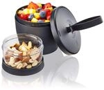 GEFU Snack Box Foodie, 570 ml Und 185 ml, Schwarz