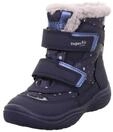 Superfit M&auml;dchen Crystal Warm Gef&uuml;tterte Gore-tex Schneestiefel, Blau Hellgrau