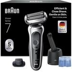 Braun Series 7 Elektrorasierer 360&deg; Flex mit Reinigungsstation, Trimmer & Rasierer