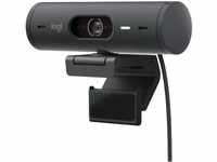 Logitech Brio 500 Full-HD-Webcam mit Auto-Lichtkorrektur, Zeigemodus, Doppelmikrofon