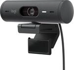 Logitech Brio 500 Full-HD-Webcam mit Auto-Lichtkorrektur, Zeigemodus, Doppelmikrofon