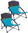 Uquip Strandstuhl Set Mary petrol I 2 x faltbarer Campingstuhl mit 120 kg Traglast I