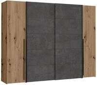 Forte Narago Schrank 270, Kleiderschrank, Schwebet&uuml;renschrank mit Dreht&uuml;ren,