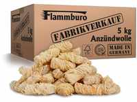 FLAMMBURO (5kg = ca. 400 Stück) Anzündwolle für Kamin, Ofen und Grill –