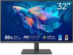 BenQ PD3205U 32 Zoll 4K Monitor f&uuml;r Grafiker, IPS, AQCOLOR-Technologie, 99 % sRGB,