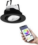 EGLO connect.z Smart-Home LED Einbaustrahler Saliceto-Z, &Oslash; 88 mm, ZigBee, App und