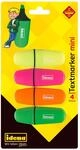 Idena 12081 - Textmarker Mini, in 4 Farben, gelb, pink, orange und gr&uuml;n