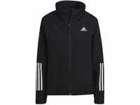 Adidas Womens Jacket (Technical) Bsc 3-Stripes Rain.Rdy Jacket, Black, H65759, 2XL