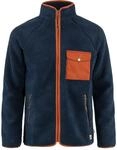 Fj&auml;llr&auml;ven Herren Vardag Pile Fleecejacke, Navy/Autumn Leaf, M