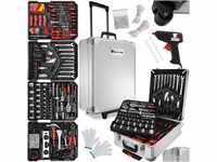tectake® Werkzeug Set im Aluminium Koffer, Werkzeugkoffer gefüllt, 599-tlg.,...