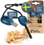 LIGHT MY FIRE Feuerstahl Outdoor Scout 2-in-1 mit Notfallpfeife, Feuerstahl Survival