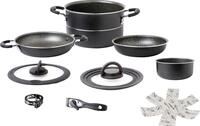 Brunner Unisex &ndash; Erwachsene Camping Zubeh&ouml;r Alu-Topfset Pirate Vacublock 9-TLG,