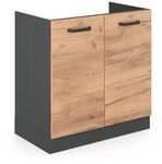 Vicco Sp&uuml;lenunterschrank R-Line, Goldkraft Eiche, 80 cm