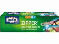 Toppits Zipper Allzweck-Beutel 1 Litre Transparent, 12 Stück