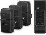 Sonero Funksteckdosen Set: 3X Funksteckdose und 1x Funkfernbedienung, 1100 Watt, max.