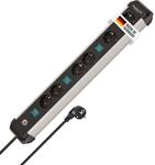 Brennenstuhl Premium-Alu-Line Steckdosenleiste 6-Fach/Steckerleiste aus hochwertigem
