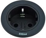 EVOline 159280000900 Steckdosenleiste Unterputz 1-Fach schwarz