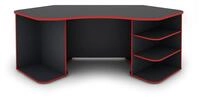 byLIVING Schreibtisch THANATOS, Gamingtisch in Anthrazit mit Kanten in Rot 